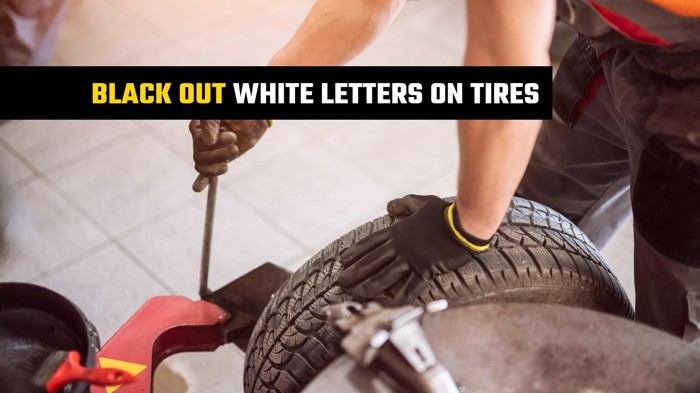 How to Black Out White Letters on Tires